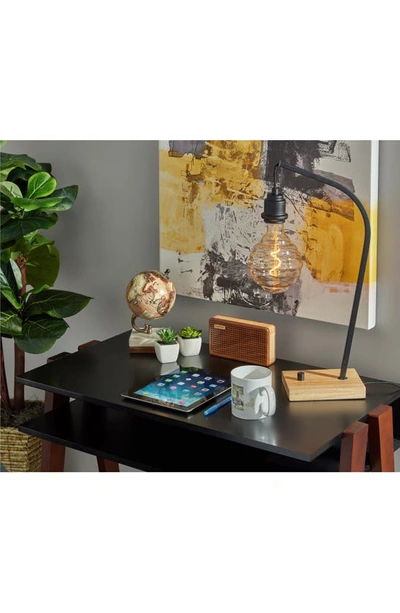 Shop Adesso Lighting Wren Honeycome Desk Lamp In Natural Wood With Black Finish