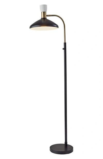 Shop Adesso Lighting Patrick Floor Lamp In Black W/ Brass Accents