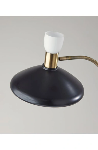 Adesso Lighting Patrick Floor Lamp In Black W/ Brass Accents