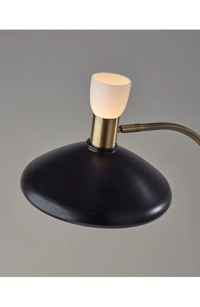 Adesso Lighting Patrick Floor Lamp In Black W/ Brass Accents