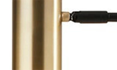 Adesso Lighting Collette Led Floor Lamp In Black With Antique Brass