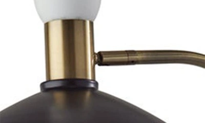 Adesso Lighting Patrick Floor Lamp In Black W/ Brass Accents