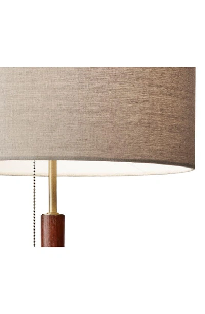 Shop Adesso Lighting Hamilton Table Lamp In Walnut With Antique Brass