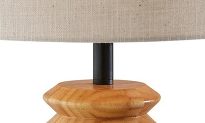 Shop Adesso Lighting Judith Table Lamp In Natural Wood With Black Finish