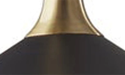 Adesso Lighting Bradley Led Arc Lamp In Black W. Antique Brass Accents