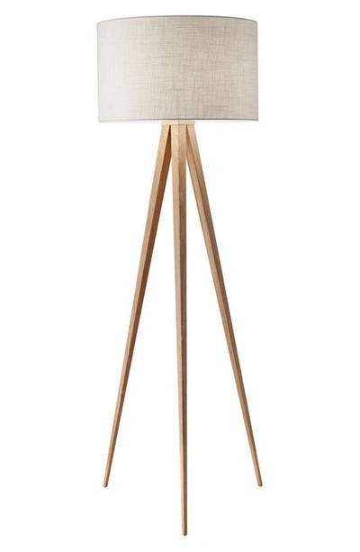 Shop Adesso Lighting Director Floor Lamp In Natural Oak