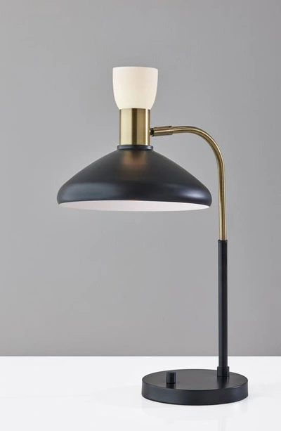 Shop Adesso Lighting Patrick Desk Lamp In Black W/ Brass Accents