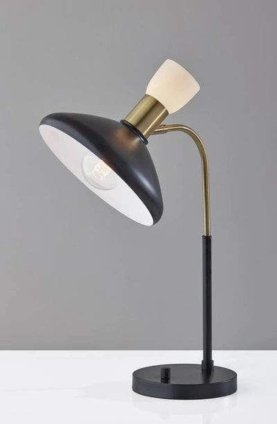Adesso Lighting Patrick Desk Lamp In Black W/ Brass Accents