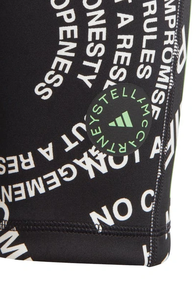 Shop Adidas By Stella Mccartney Truecasuals Scuba Bike Shorts In White/ Black