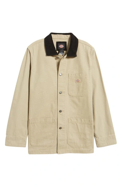 Shop Dickies Duck Canvas Chore Coat In Stonewashed Desert Sand