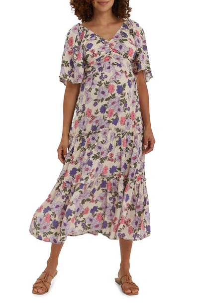 Shop Nom Maternity Graciea-line Dress In Flora