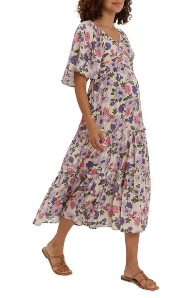 Shop Nom Maternity Graciea-line Dress In Flora