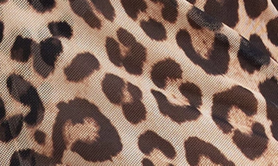 Shop Good American Animal Print Mesh Wide Leg Pant In Good Leopard003