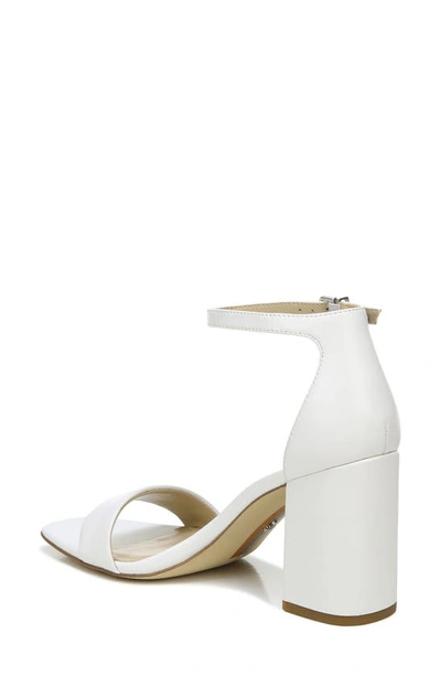 Shop Sam Edelman Daniella Ankle Strap Sandal In White Leather