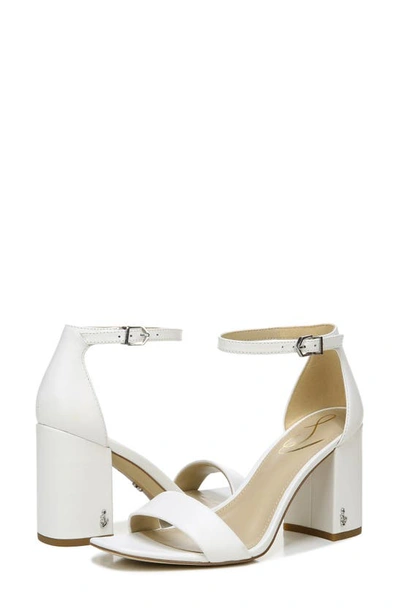 Shop Sam Edelman Daniella Ankle Strap Sandal In White Leather