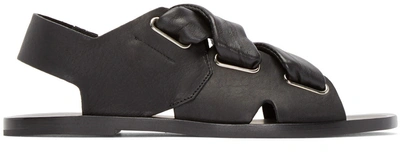 Rag & Bone Elda Leather Lace-up Slingback Sandals In Black