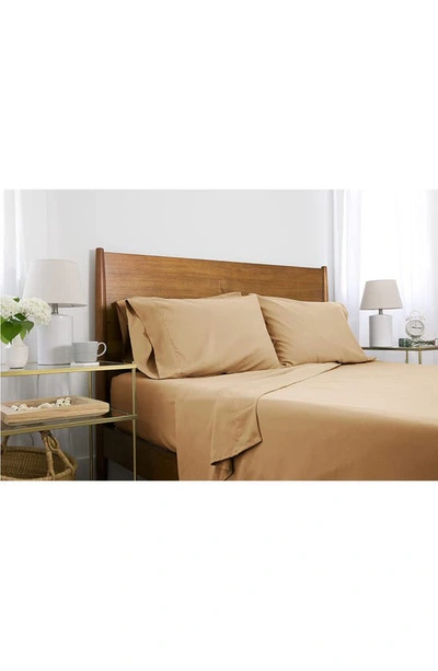 Southshore Fine Linens Southshore Essentials Double Brushed 100 Gsm Sheet Set In Brown