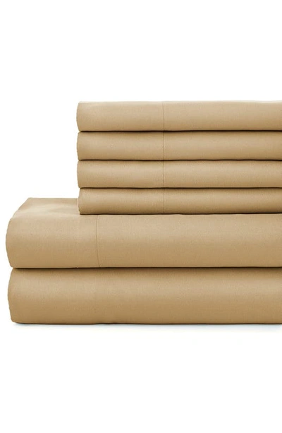Southshore Fine Linens Southshore Essentials Double Brushed 100 Gsm Sheet Set In Brown
