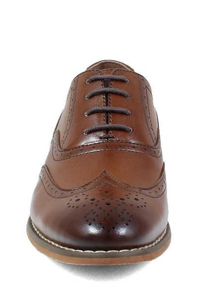 Shop Stacy Adams Dunbar Wingtip Oxford In Cognac