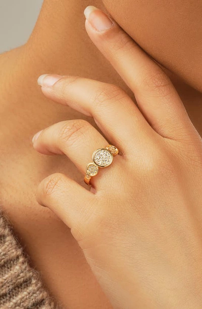 Shop Sterling Forever Amy Pavé Ring In Gold