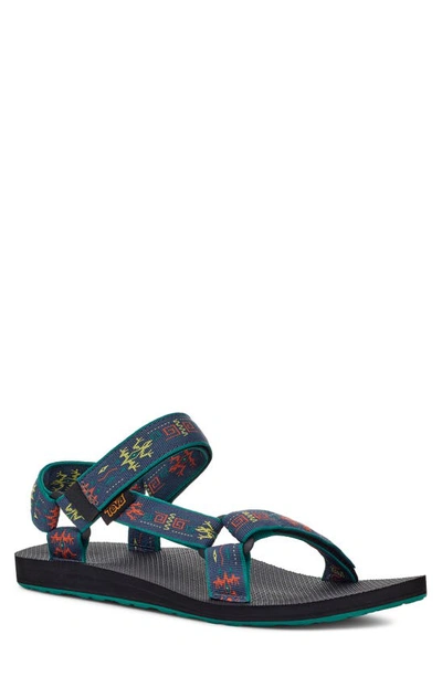 Shop Teva 'original Universal' Sandal In Gecko Navy