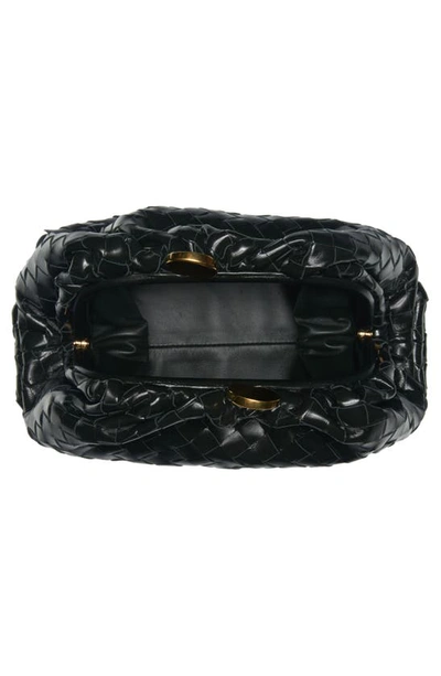 Bottega Veneta Teen Jodie Intrecciato Leather Pouch In 3002 Dark Green-m Brass