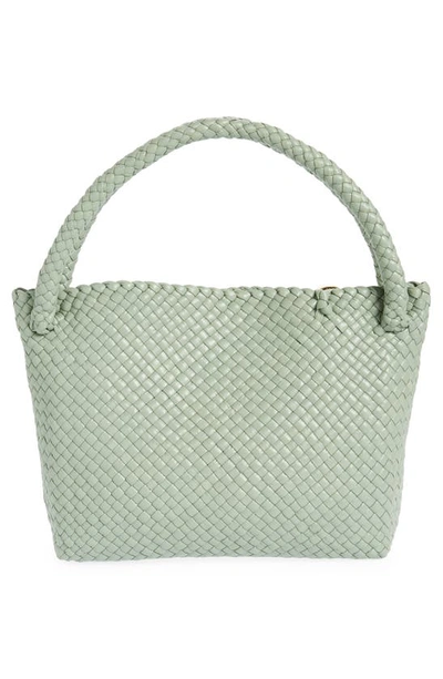 Bottega Veneta Cate Intrecciato-leather Shoulder Bag In 3401 New Sauge-m Brass
