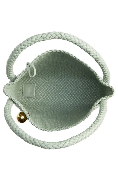 Bottega Veneta Cate Intrecciato-leather Shoulder Bag In 3401 New Sauge-m Brass
