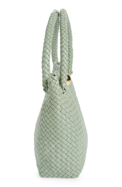 Bottega Veneta Cate Intrecciato-leather Shoulder Bag In 3401 New Sauge-m Brass