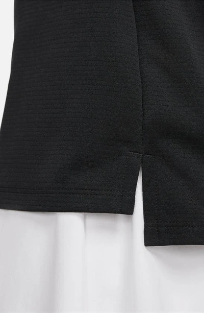 Shop Nike Dri-fit Uv Advantage Half Zip Pullover In Black/ White