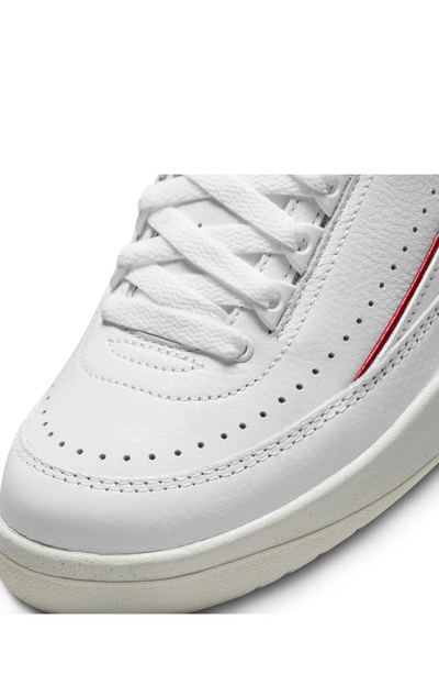 Shop Jordan Air  2 Retro Sneaker In White/ Red/ Dark Powder Blue