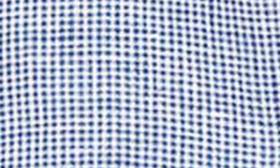 Barbour Linton Tailored Fit Check Linen Button-down Shirt In Navy