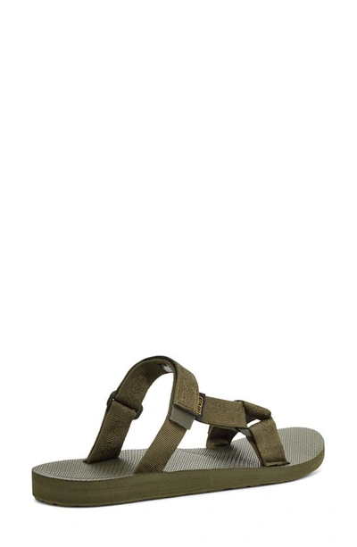 Shop Teva Universal Slide Sandal In  Textural Dark Olive