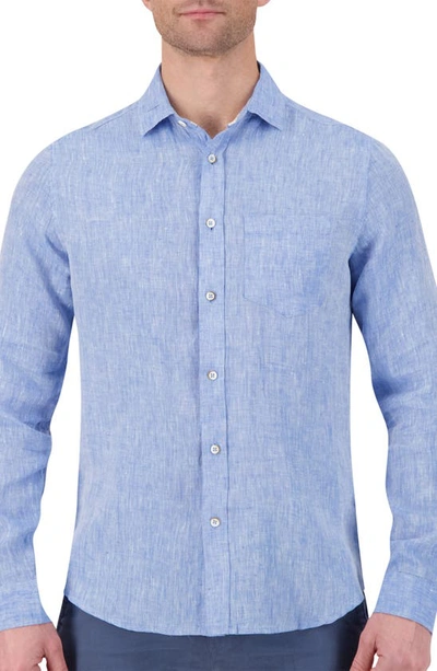 Shop Report Collection Stretch Linen Dress Shirt In Chambray