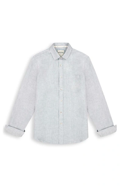 Shop Report Collection Stretch Linen Dress Shirt In Lt Grey