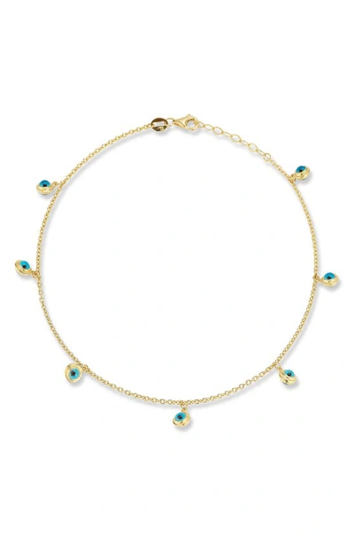 Shop Ember Fine Jewelry 14k Yellow Gold Evil Eye Anklet