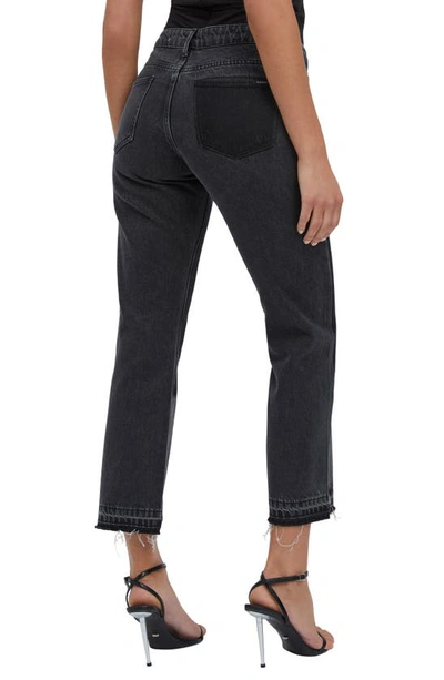 Shop Bardot Marlowe Patch Denim Crop Jeans In Black