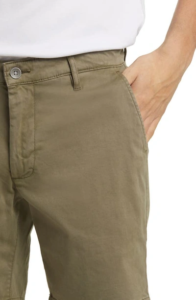 Shop Ag Wanderer Brushed Cotton Twill Chino Shorts In Sulfur Dried Rosemary