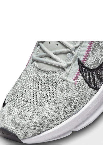 Shop Nike Superrep Go 3 Flyknit Running Shoe In Silver/ Green/ Aqua/ Black