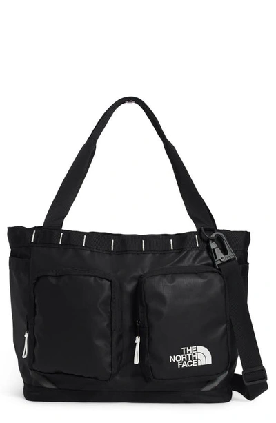 Shop The North Face Base Camp Voyager Tote In Black/ White
