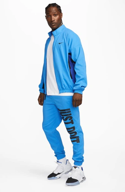 Shop Nike Dna Light Basketball Jacket In Photo Blue/royal/black/black