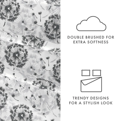 Shop Ienjoy Home Make A Wish Light Gray Pattern Sheet Set Ultra Soft Microfiber Bedding, Twin In Grey