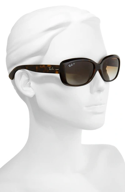 Shop Ray Ban Jackie Ohh 58mm Polarized Sunglasses In Havana