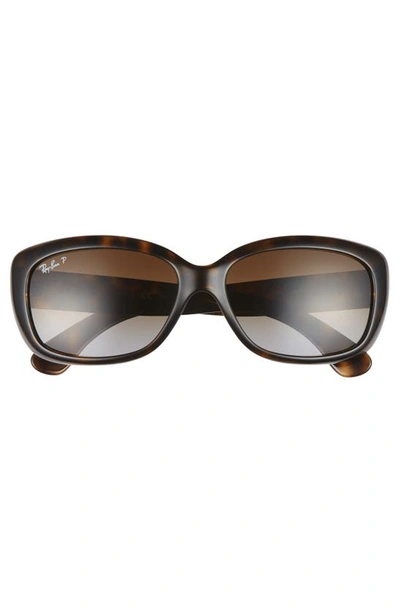 Ray Ban Gradient Nylon Rectangle Sunglasses In Havana