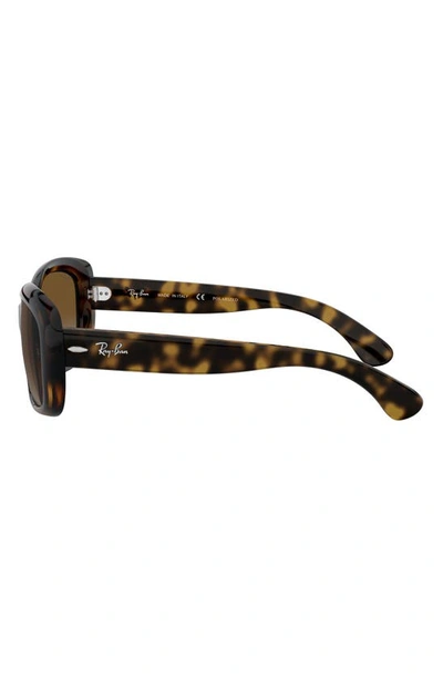 Ray Ban Gradient Nylon Rectangle Sunglasses In Havana