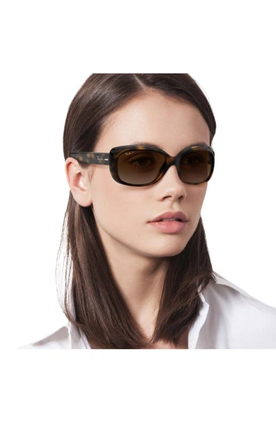 Ray Ban Gradient Nylon Rectangle Sunglasses In Havana