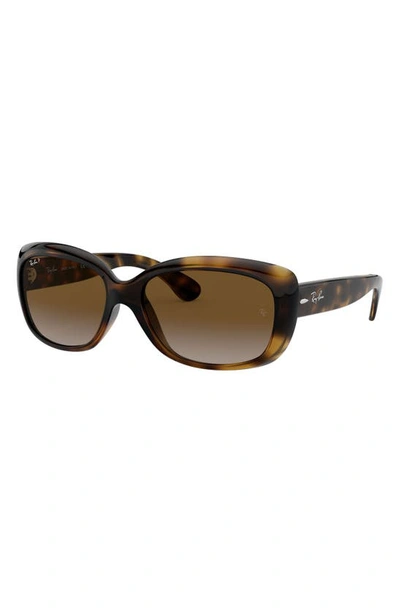 Ray Ban Gradient Nylon Rectangle Sunglasses In Havana