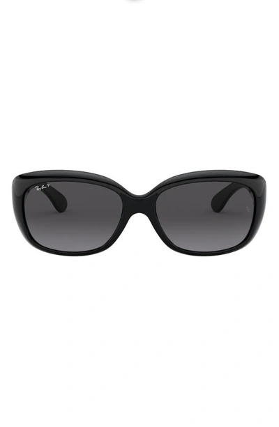 Shop Ray Ban Jackie Ohh 58mm Polarized Sunglasses In Black Grey