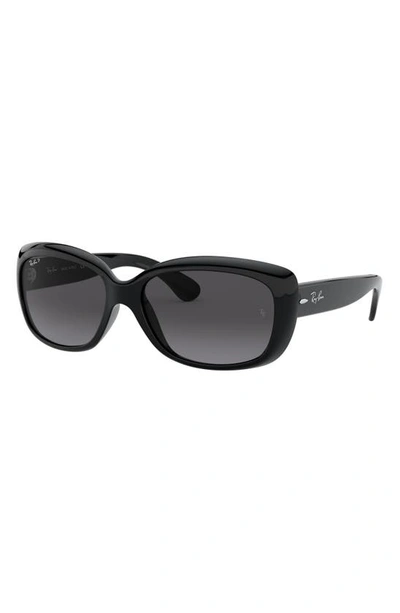 Shop Ray Ban Jackie Ohh 58mm Polarized Sunglasses In Black Grey