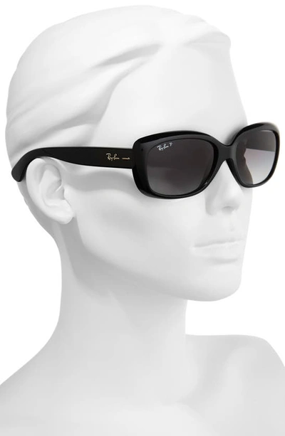 Shop Ray Ban Jackie Ohh 58mm Polarized Sunglasses In Black Grey